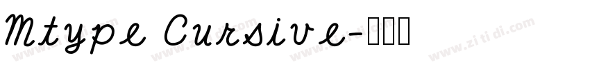 Mtype Cursive字体转换